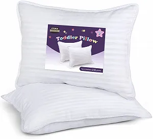 Подушка дитяча Utopia Bedding 40 x 60 см, набір з 2 дитячих подушок, дихаюча полікотонова тканина, для дітей від 2 років - Фото 1