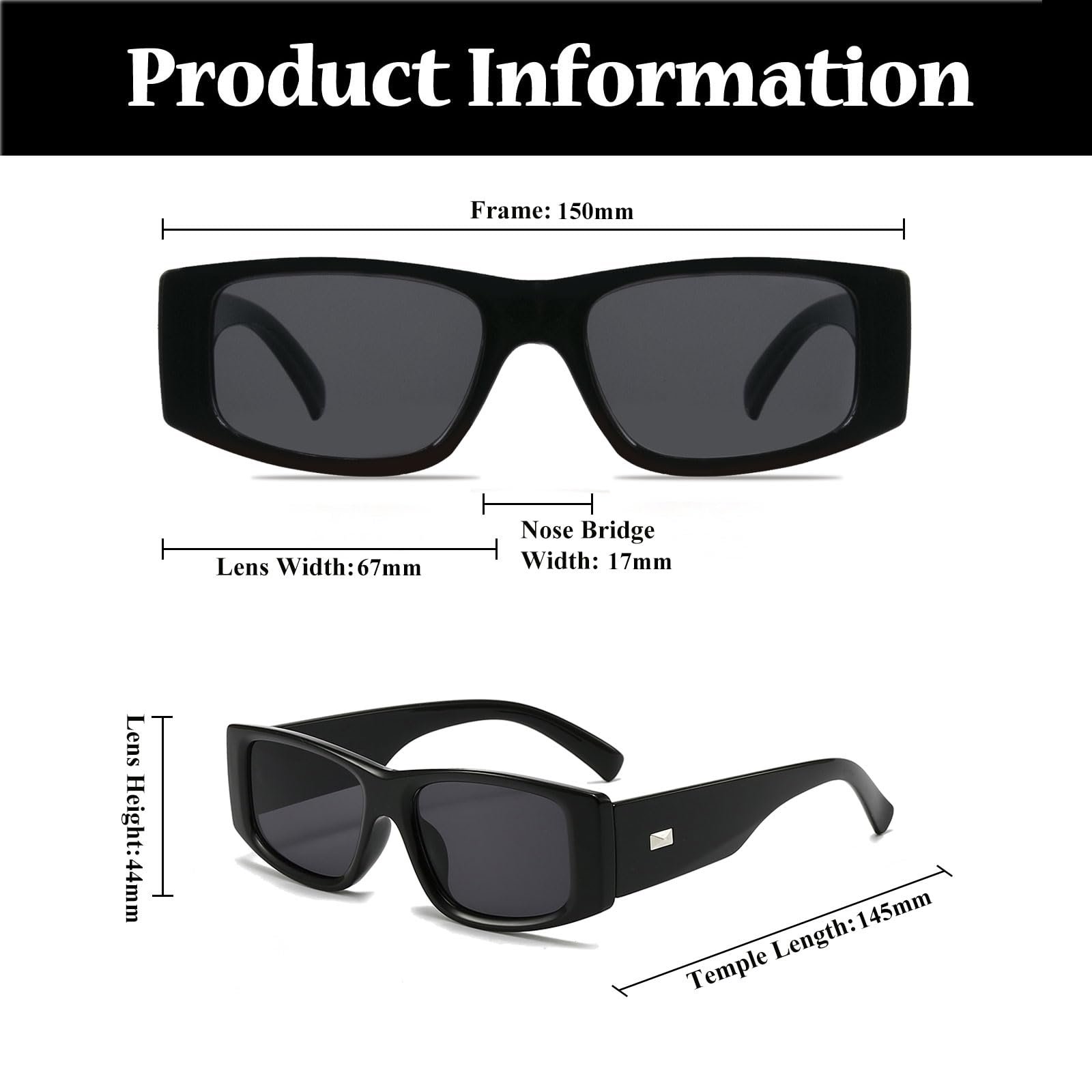 Винтажные прямоугольные очки y2k для мужчин и женщин LJCZKA, классические модные, фото №4