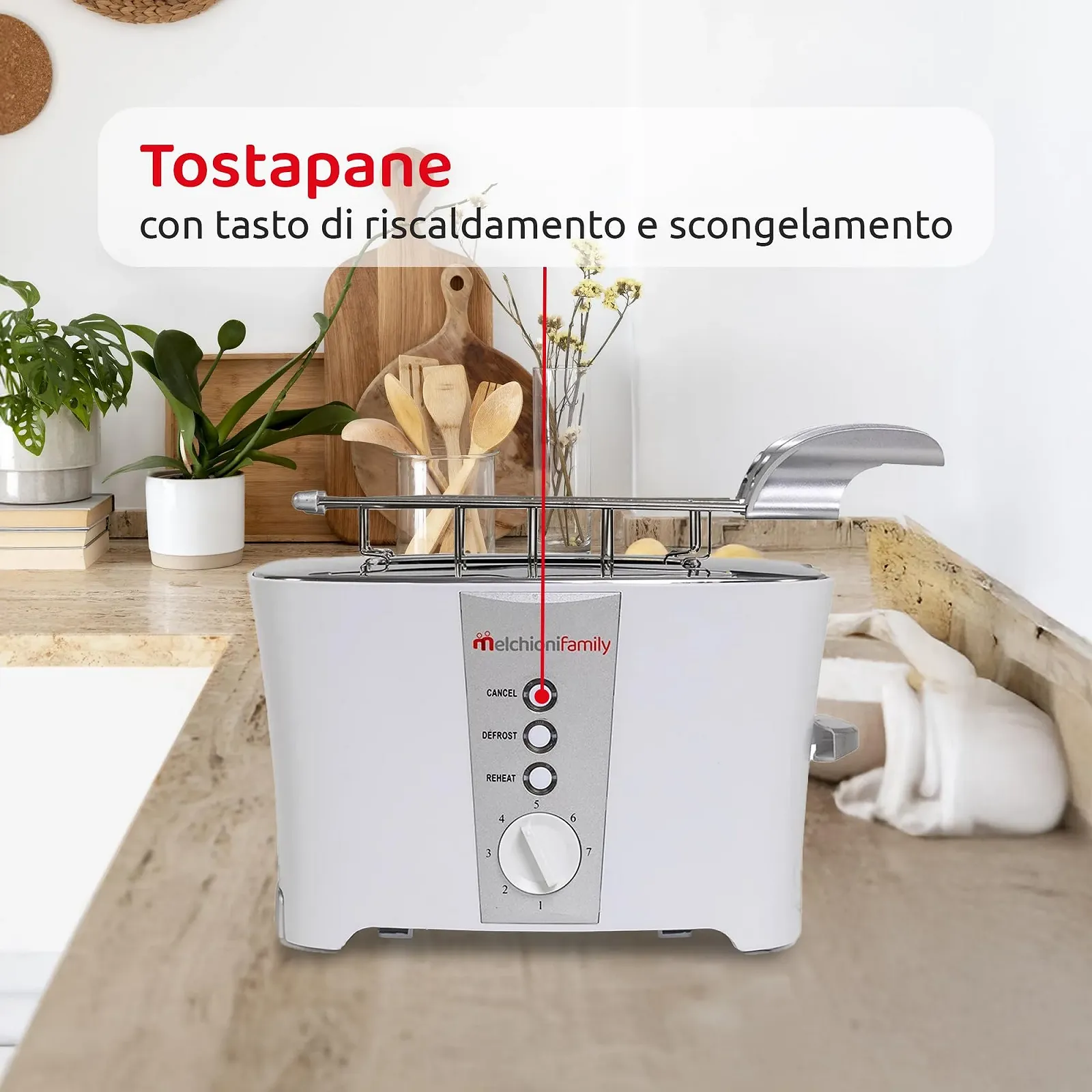 Тостер Melchioni Soon 600 Вт регульований термостат подвійний захват, фото №3