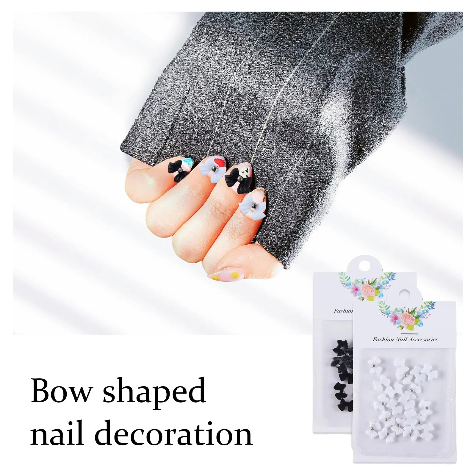 Украшения для ногтей Бантик 3D, 40 шт., фото №2 Украшения для ногтей Бантик 3D, 40 шт., фото №2