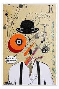 Постер Loui Jover Clockwork Orange 60 x 90 см Бежевый Коллаж - Фото 1