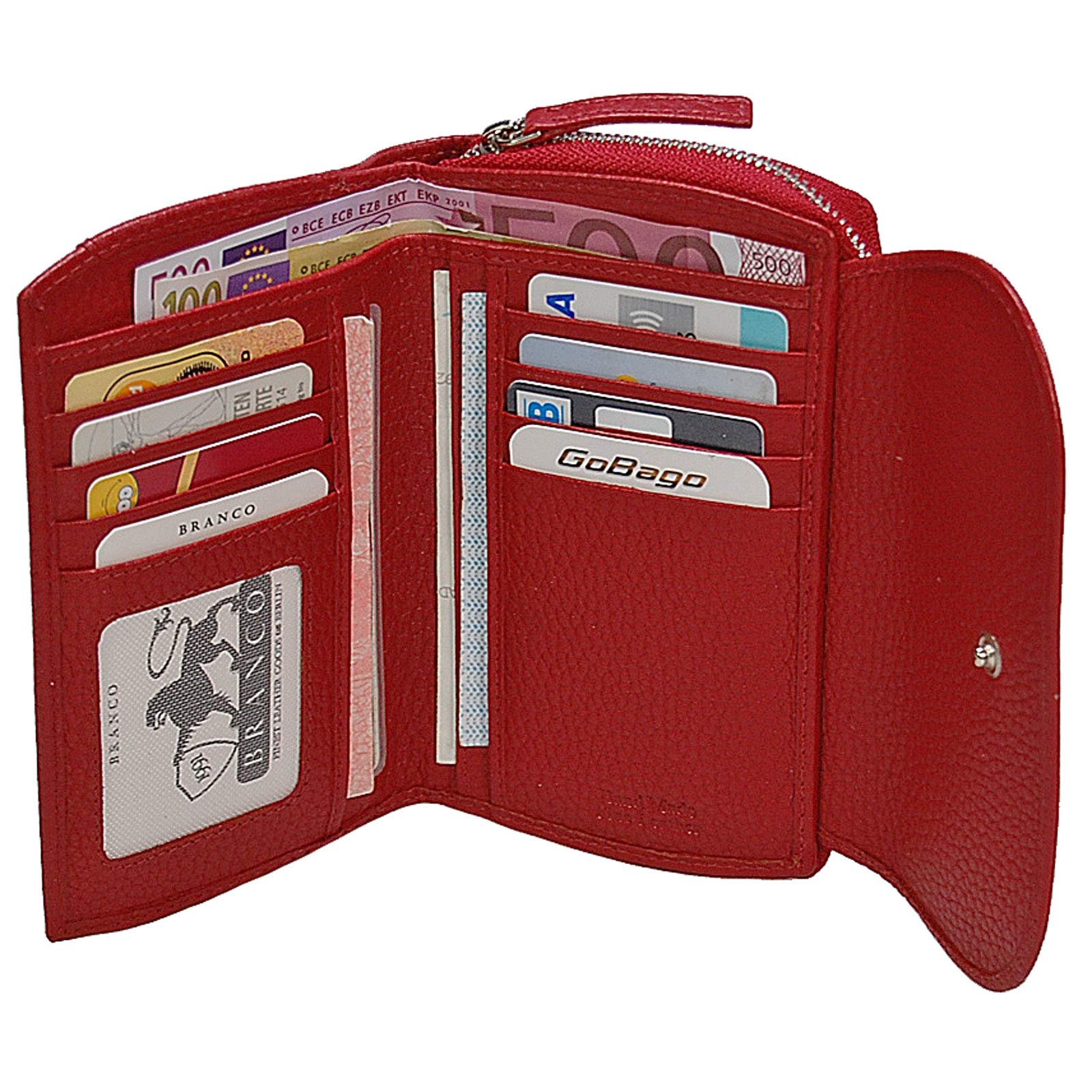 Кошелек кожаный GoBago Женский с RFID защитой Красный, фото №4