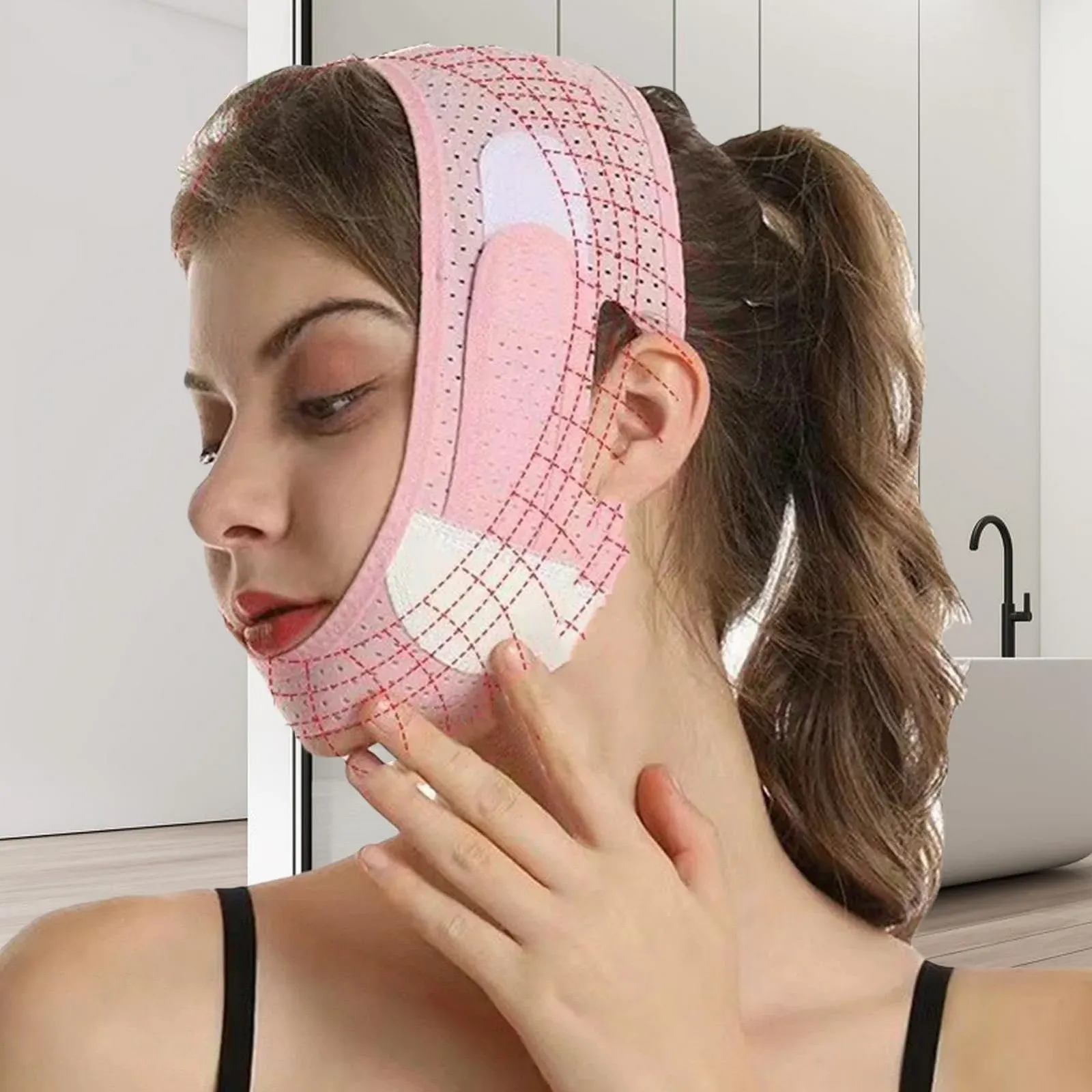 Ремінь для схуднення обличчя TQEBWUS, V Lines Lifting Belt, редуктор подвійного підборіддя, фото №3 Ремінь для схуднення обличчя TQEBWUS, V Lines Lifting Belt, редуктор подвійного підборіддя, фото №3