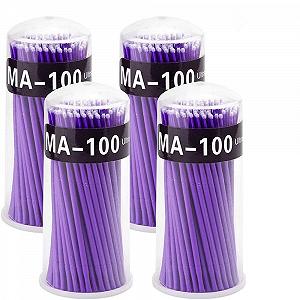 Набор Surplex 400 ватных палочек микрощетки фиолетовый - Фото 1