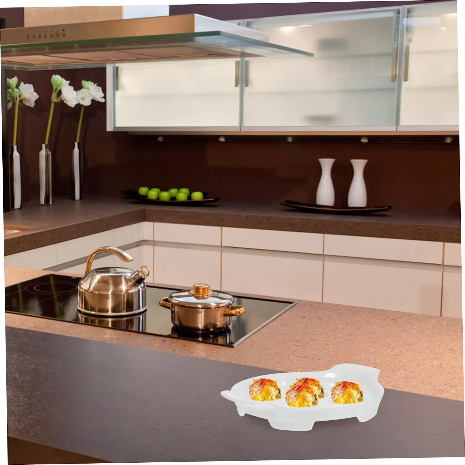 Набор форм для эскарго TOYANDONA 4 шт. Керамические термостойкие для улиток и морепродуктов, фото №5