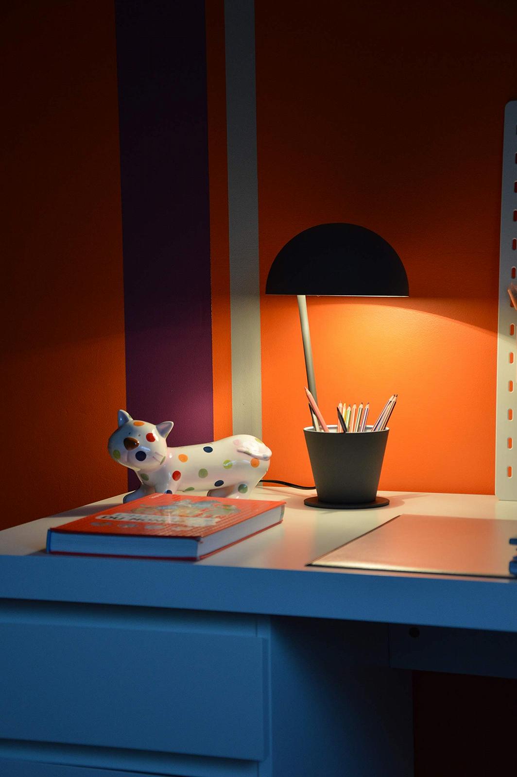 Настільна лампа Lussiol 233786 40 Вт 20 x 40 см метал сіра, фото №3