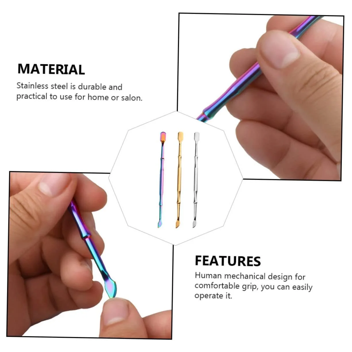 Набор для маникюра Healvian 6 предметов, нержавеющая сталь, фото №6 Набор для маникюра Healvian 6 предметов, нержавеющая сталь, фото №6