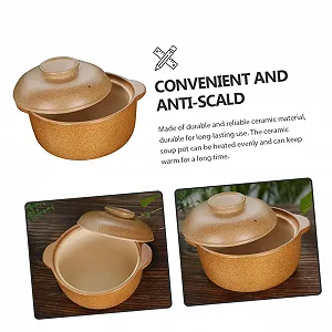 Кастрюля Керамическая с крышкой энергосберегающая для тушения и десертов synthetic.ua - Фото 1