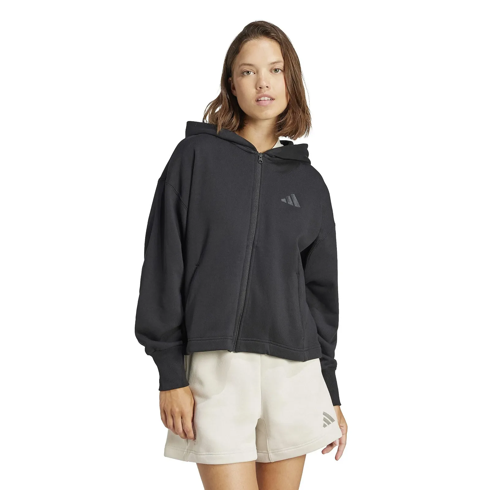 Женская толстовка с капюшоном на молнии adidas All Szn French Terry Loose (1 шт. в упаковке), фото №3