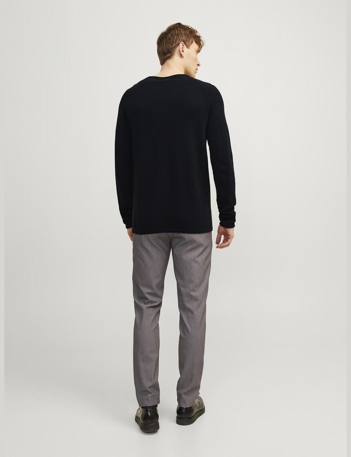 Джемпер JACK & JONES JJEHILL Чоловічий В'язаний З круглим вирізом Базовий З довгими рукавами Бавовняна сорочка, фото №2