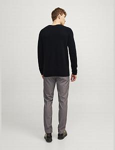 Джемпер JACK & JONES JJEHILL Чоловічий В'язаний З круглим вирізом Базовий З довгими рукавами Бавовняна сорочка synthetic.ua - Фото 1