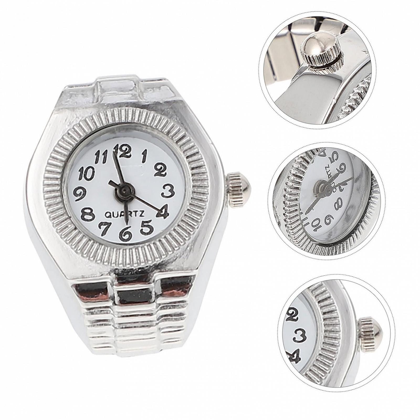 Кварцевые часы-кольцо Healvian Elastic для женщин с арабскими цифрами, фото №9