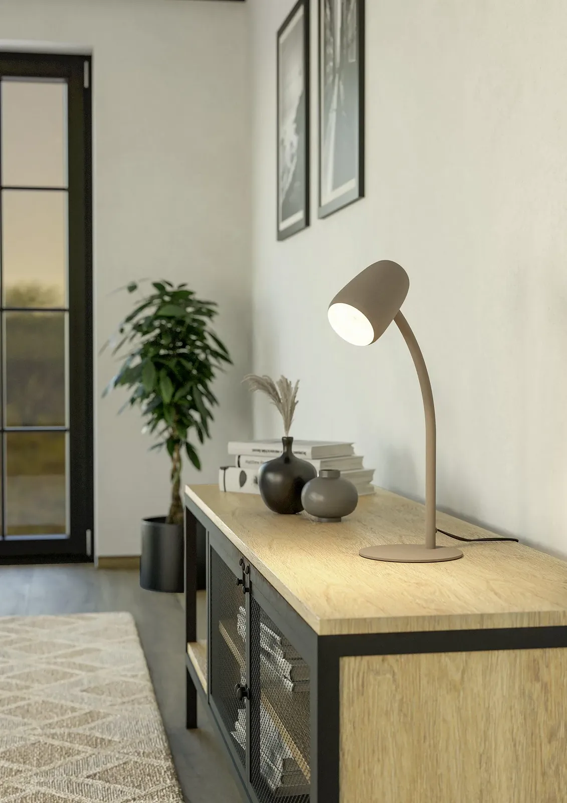 Настільна лампа EGLO Carlo Flex E14 Металева Пісочна, фото №2