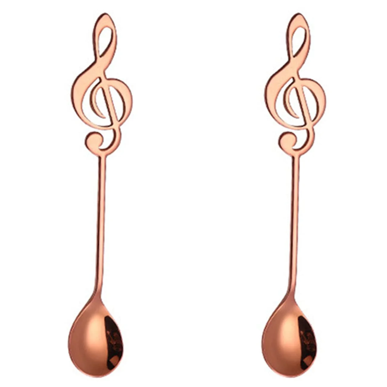 Чайные ложки из нержавеющей стали 6" Espresso, десертные ложки, маленькие мини-ложки (медные) 2 шт, фото №1