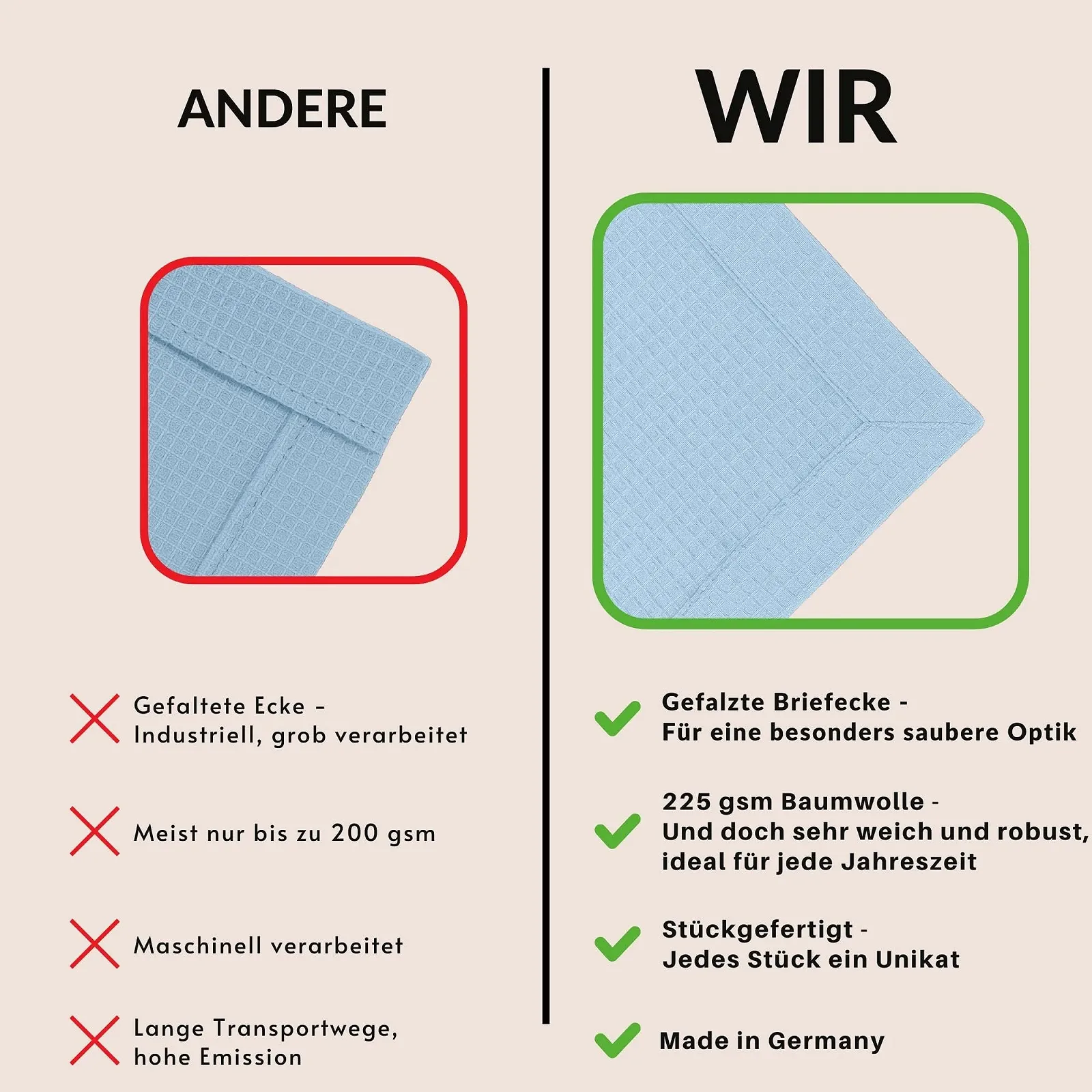 Покрывало Chambry 135 x 200 см, вафельная структура, 100% хлопок, голубой, фото №5