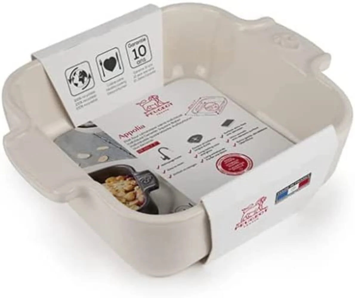 Форма для запікання PEUGEOT керамічна квадратна 18 см 0,66 л екрю, фото №3