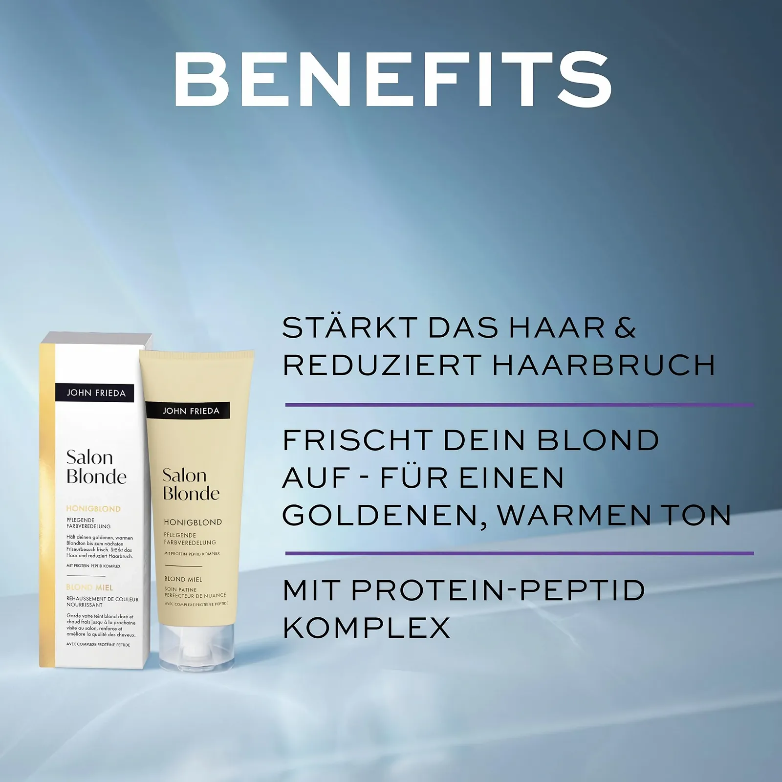 Тонуючий Засіб John Frieda Salon Blonde Honey Blonde 120 мл, фото №4 Тонуючий Засіб John Frieda Salon Blonde Honey Blonde 120 мл, фото №4