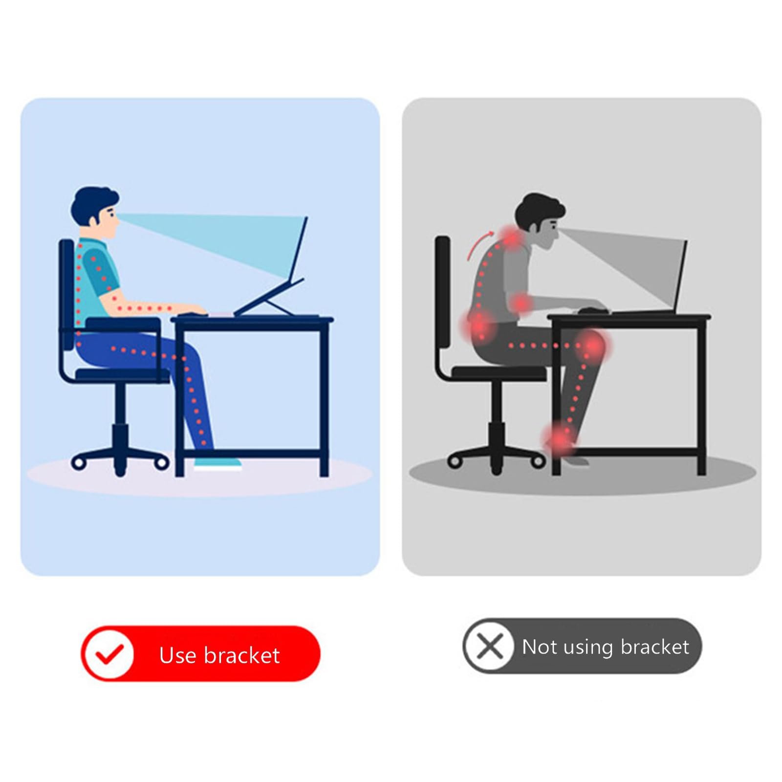 Підставка для ноутбука складана ергономічна з нековзним силіконом, трикутна, проста в доступі для зарядки, регульована, фото №5