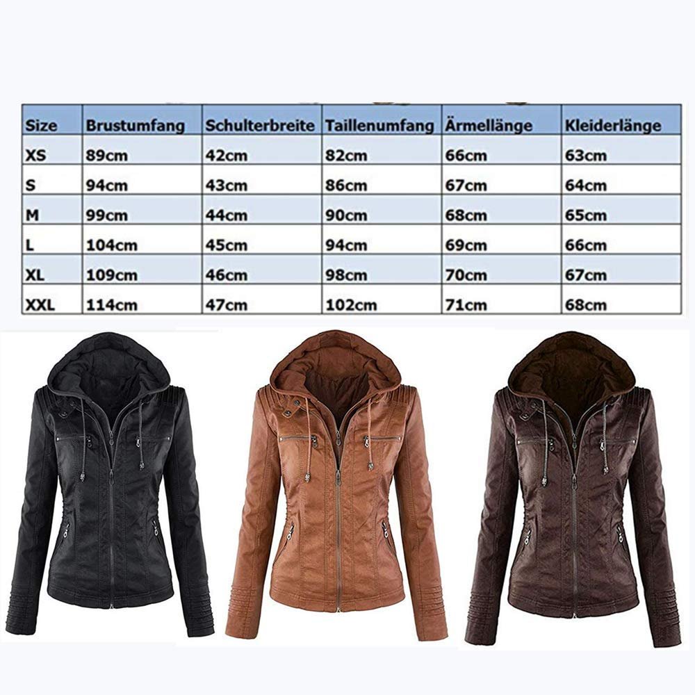 Кожаная Куртка Newbestyle Женская на молнии с капюшоном Короткая, фото №6