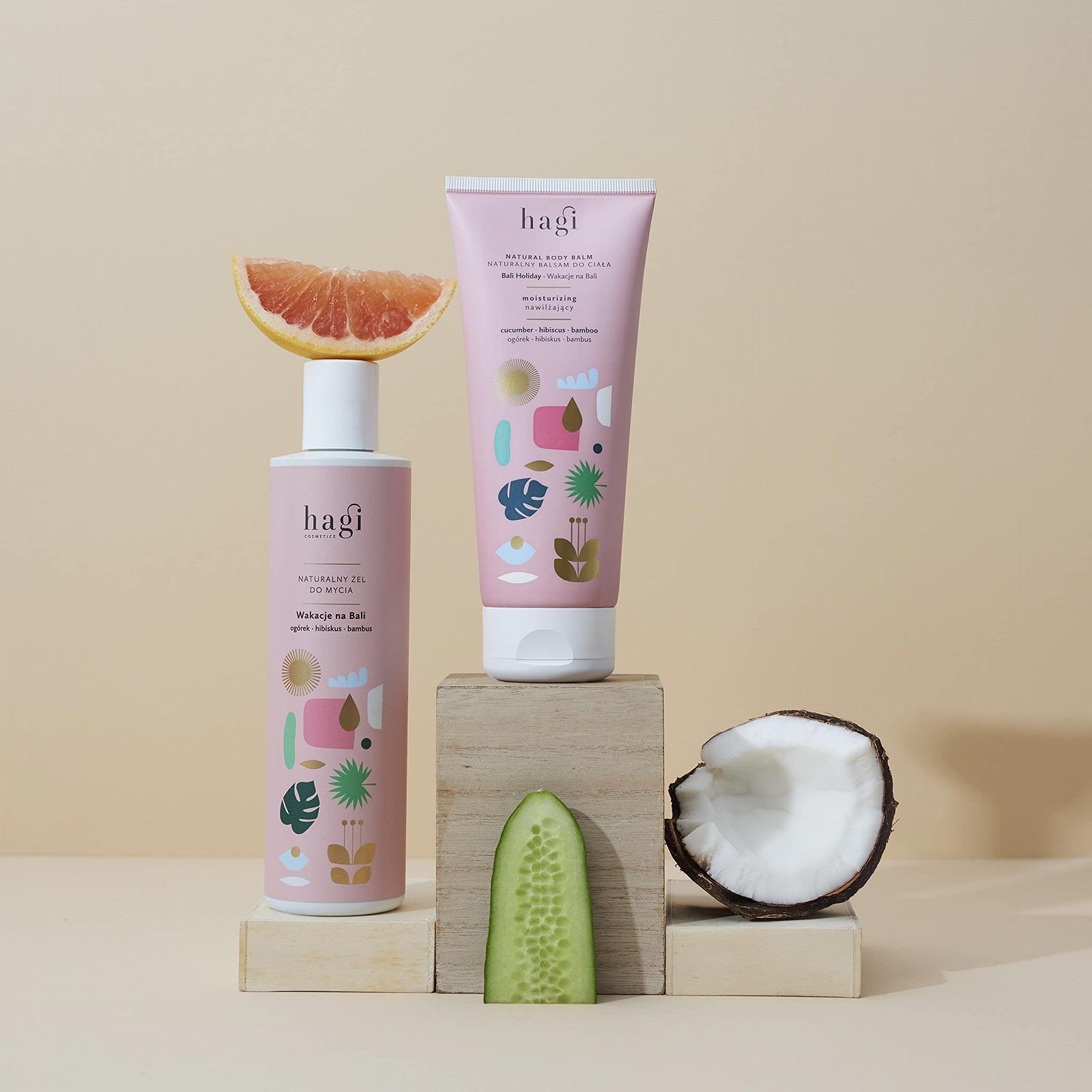 Натуральний гель для душу Hagi Bali Holiday Цитрусовий аромат з гідроавеною, інуліном та екстрактами огірка, фруктів та бамбука 300 мл, фото №5