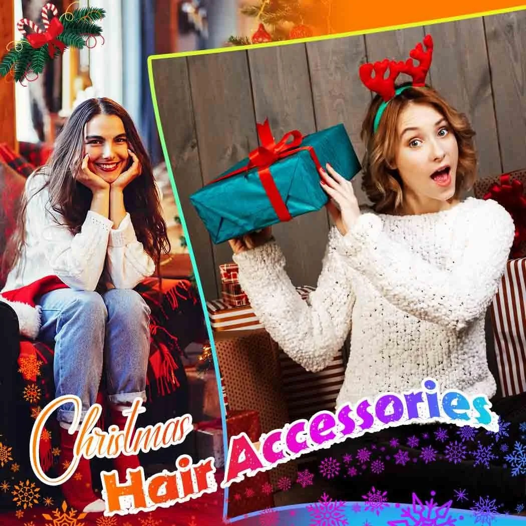 Різдвяна Обруч на голову зі світлодіодним бантом, фото №5