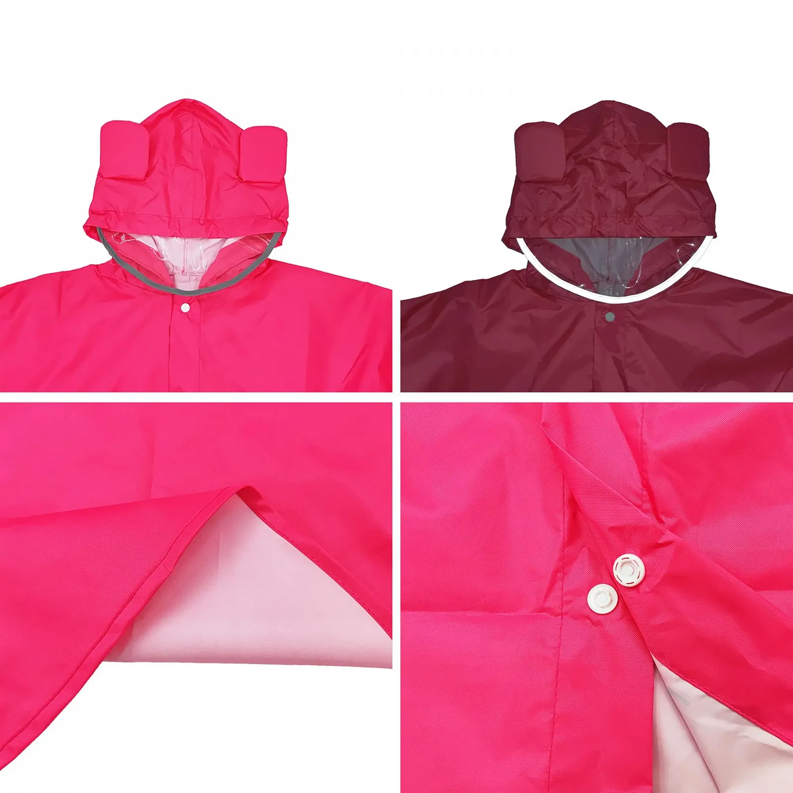 Дитячий дощовик-пончо для дівчаток і хлопчиків, 100% водонепроникний, фото №6