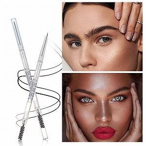 Олівець для брів Black Водостійкий Жиротривкий Двосторонній Автоматичний Щіточка Кришка (A, Один розмір) synthetic.ua - Фото 1