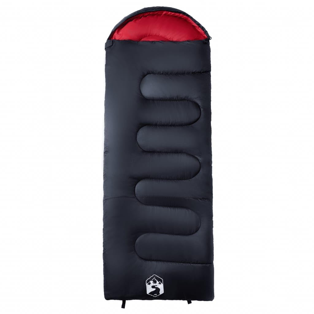 Спальный мешок Outdoor-Freizeitschlafsack для взрослых кемпинговый 3-4 сезона чёрный и красный, фото №2