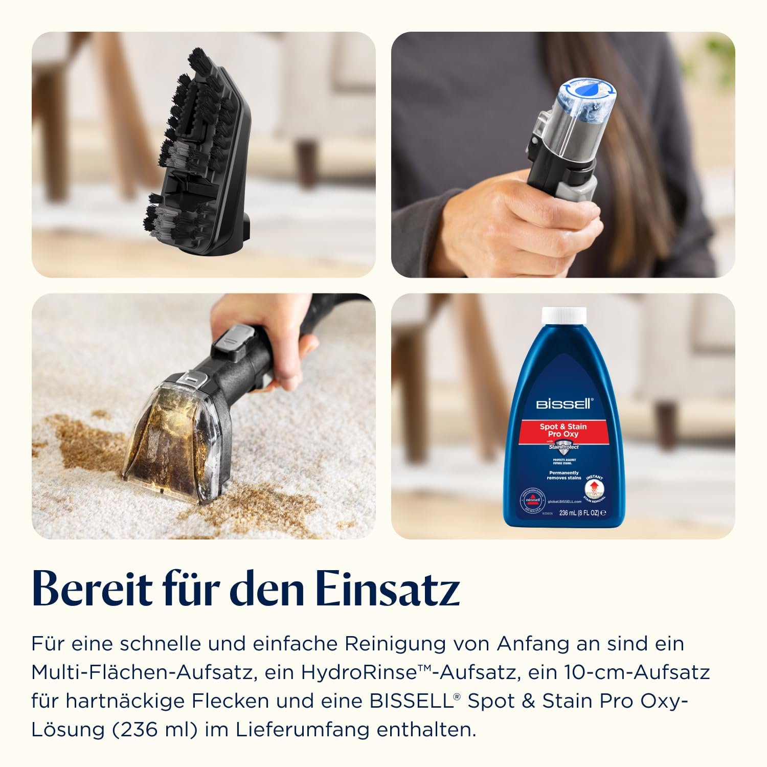 Устройство для чистки обивки BISSELL SpotClean HydroSteam, мощный двигатель 1000 Вт, 3689N, фото №12
