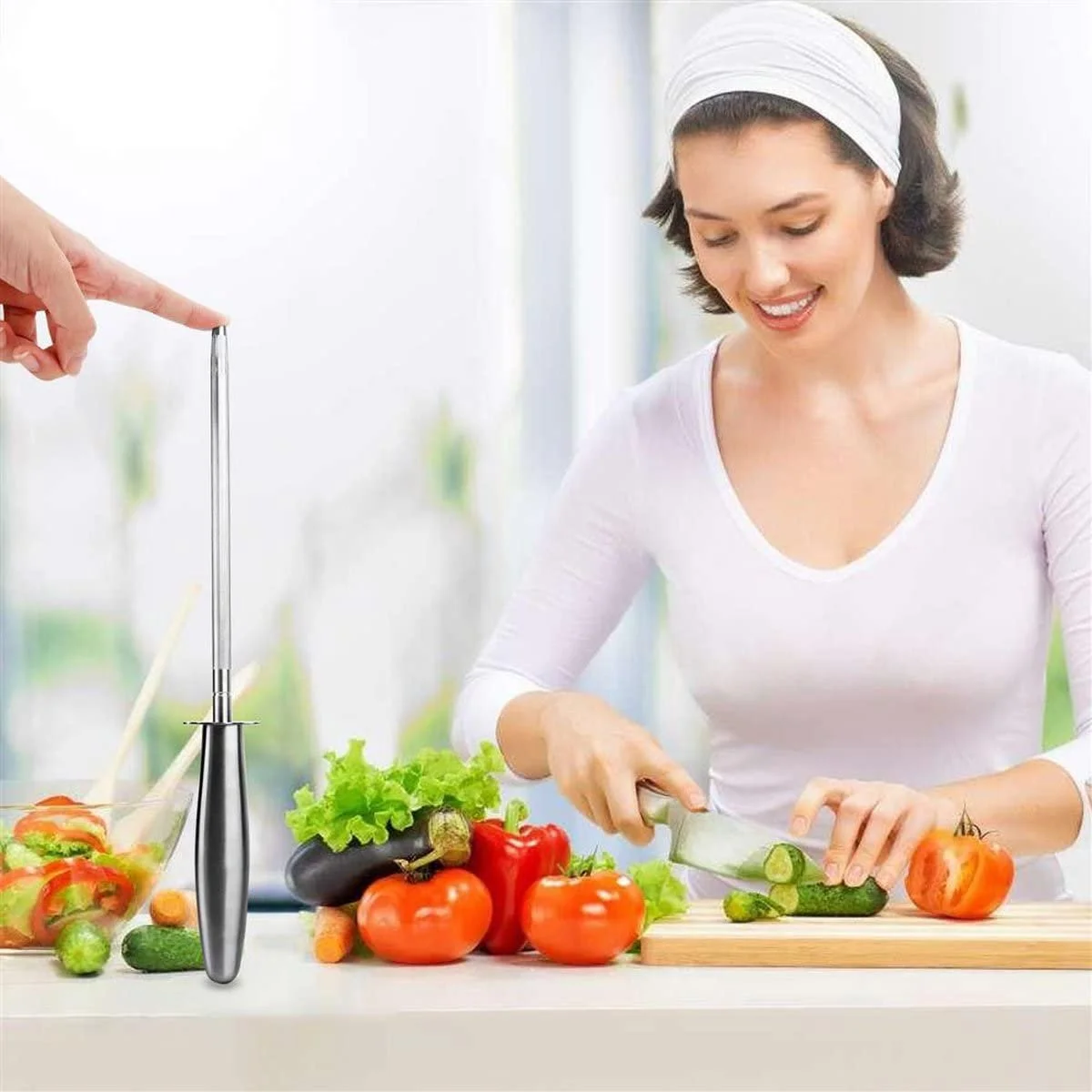 Мусат 35 x 4 см Stainless Steel Сріблястий, фото №5