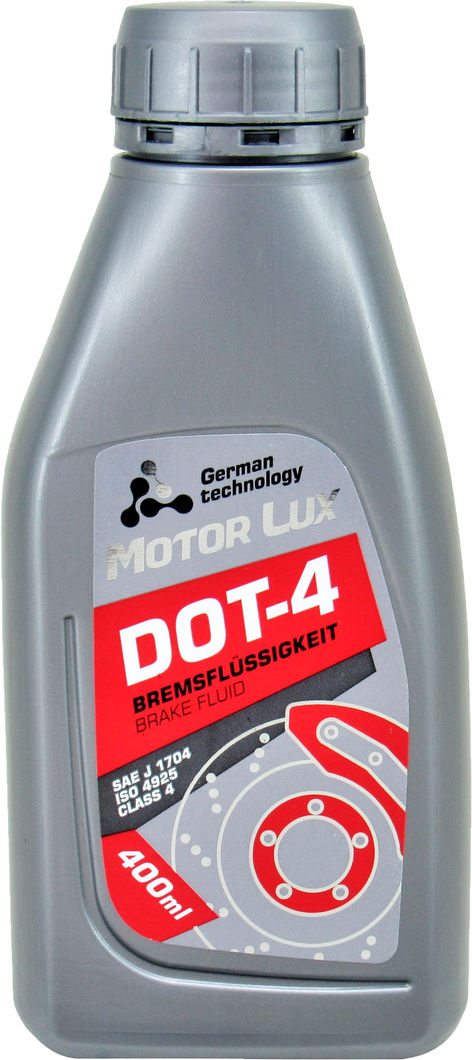 Гальмівна рідина Motor Lux DOT-4 0.4л., фото №1