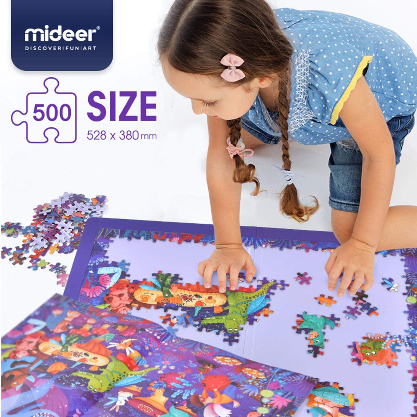 Пазл boppi Mideer Captain Bear's Birthday Party 500 деталей 52 см с рамкой и шнуром для подвешивания, фото №3