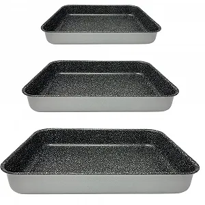 Набір форм для випікання NAMAI TRIS 3 штуки алюмінієві 35 см 30 см 25 см - Фото 1