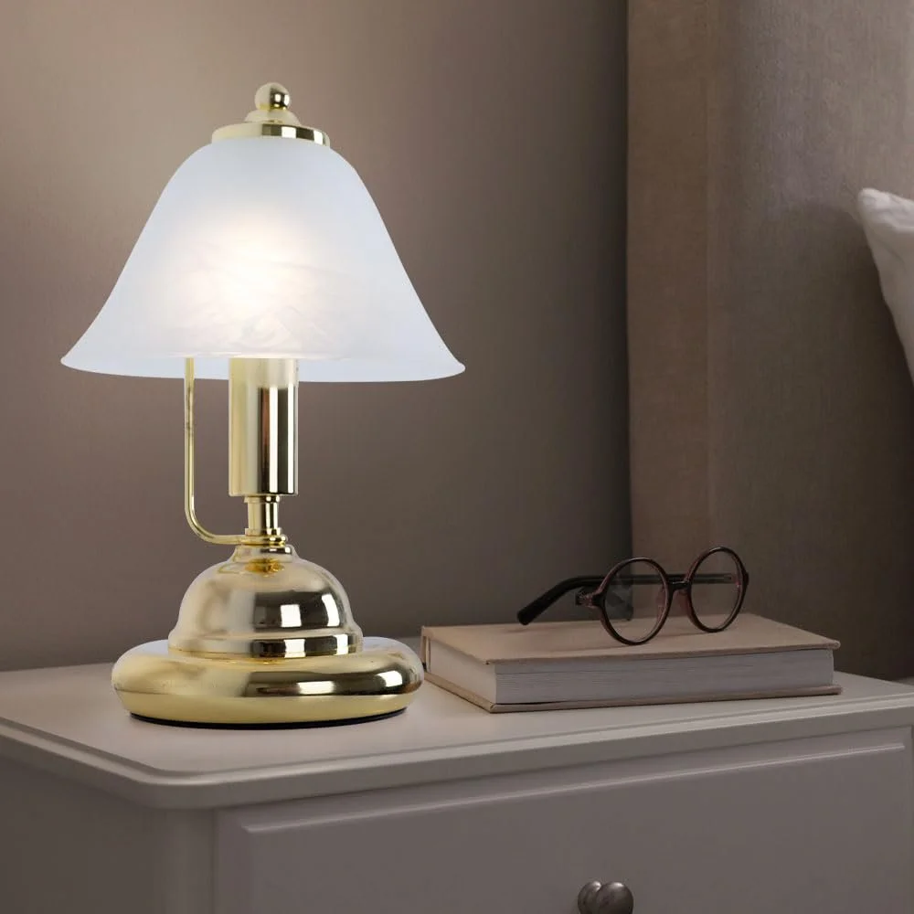 Настільна лампа etc-shop E14 17 x 27 см латунь, фото №5