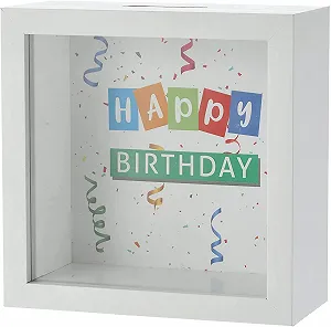 Скарбничка MC-Trend Happy Birthday дерев'яна для подарунка - Фото 1