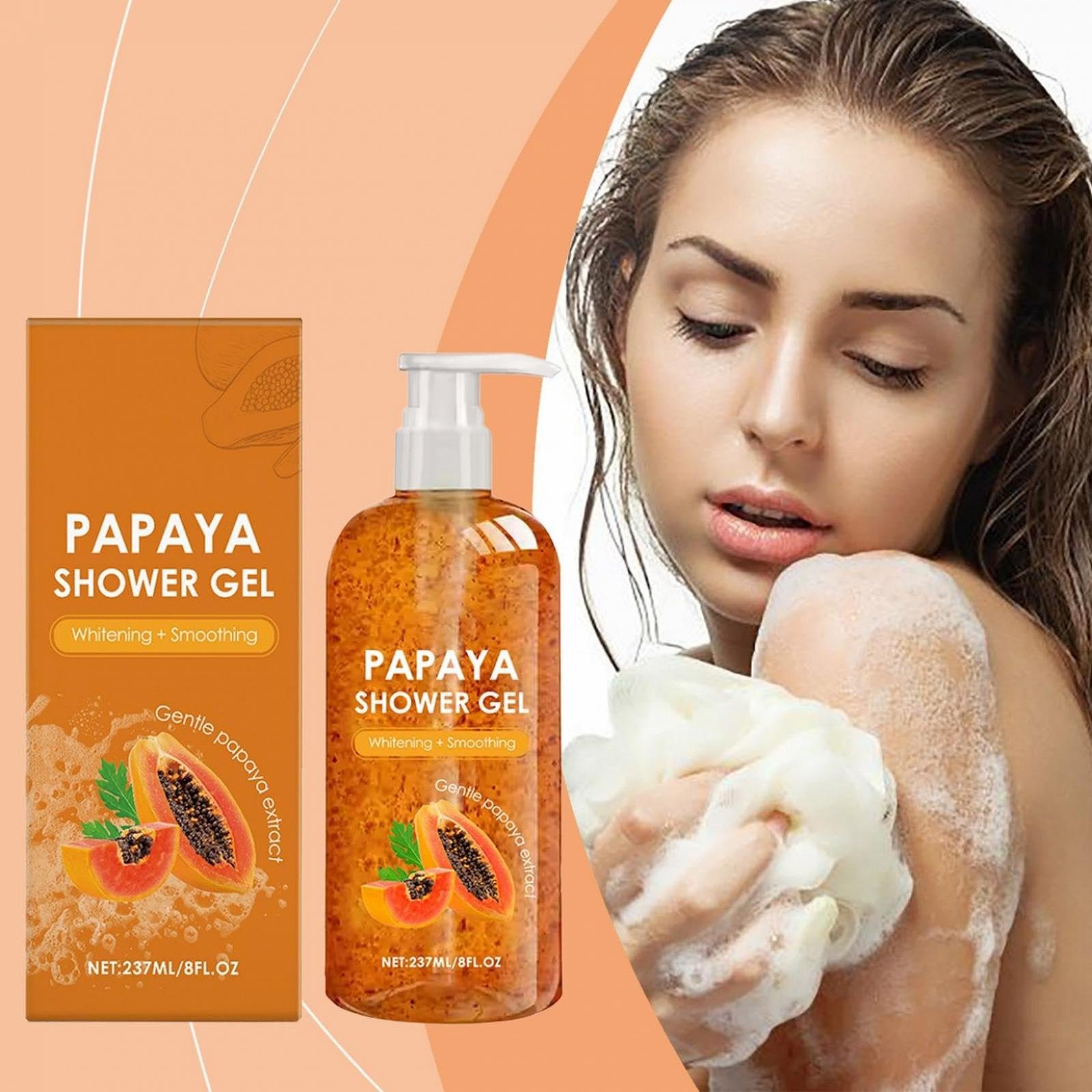 Гель для душу Papaya Зволожуючий з папаєю Освітлюючий та розгладжуючий, фото №3