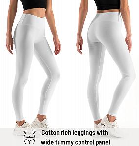 Леггинсы FUTURO FASHION Хлопковые с высокой посадкой, непрозрачные, полная длина, контроль живота, однотонные, спортивные, повседневные, большие размеры S-6XL synthetic.ua - Фото 1