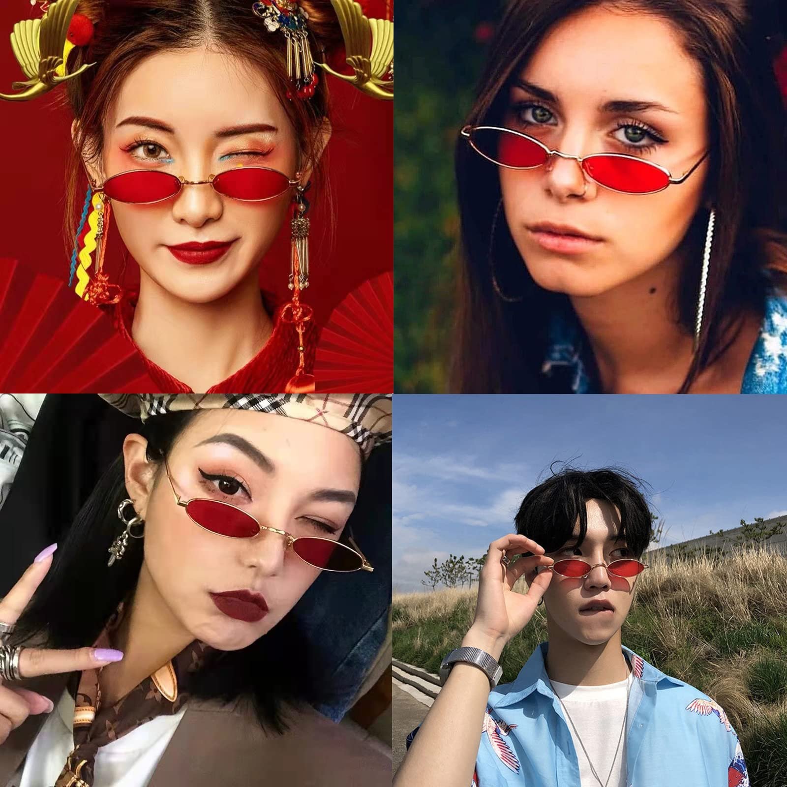 Вінтажні маленькі овальні сонцезахисні окуляри Ggpyyon для жінок та чоловіків, ретро, фото №5