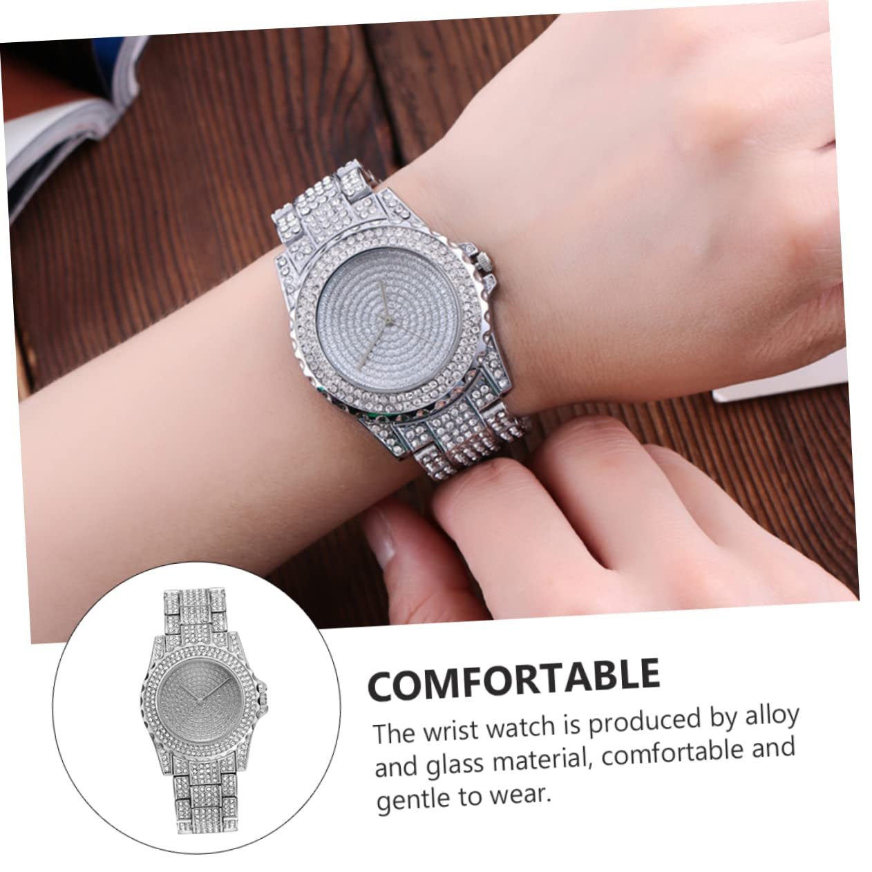 Женские Часы VALICLUD со Стразами Серебряные, фото №5 Женские Часы VALICLUD со Стразами Серебряные, фото №5