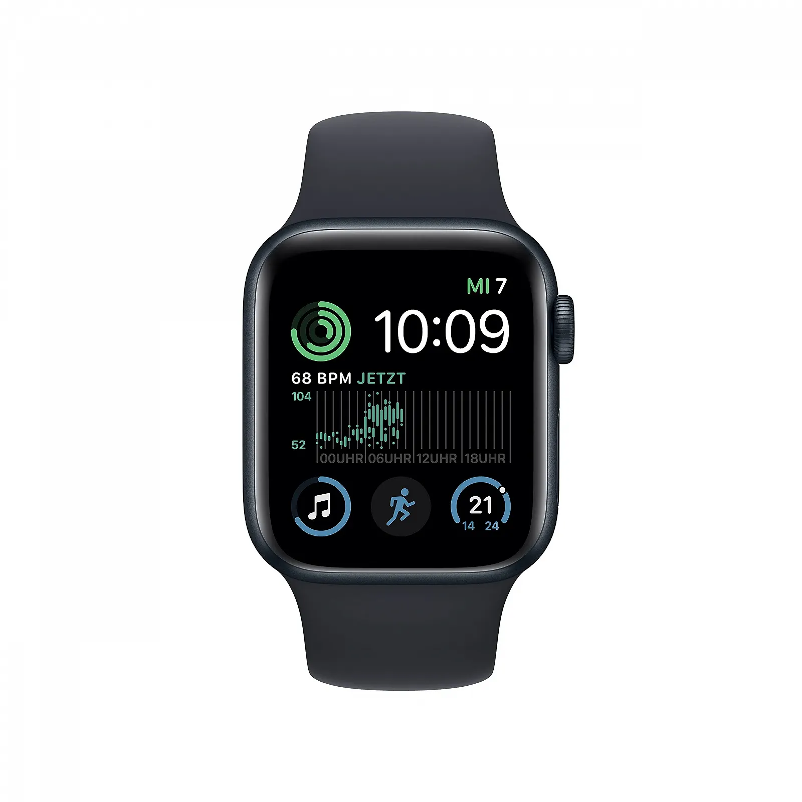 Смарт-часы Apple Watch SE (2nd Generation) GPS 40мм - алюминиевый корпус Midnight с ремешком Midnight Sports - Regular, фото №2