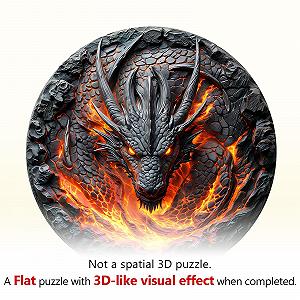 Пазл деревянный WOODBESTS 3D Wall Dragon 270 элементов 34 x 34 см synthetic.ua - Фото 1