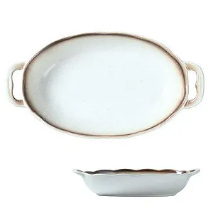 Форма для запекания керамическая 1000 мл белая - Фото 1