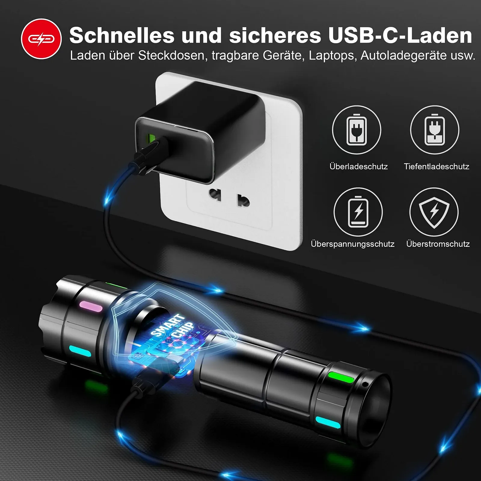 Ліхтар Shadowhawk XHM90.2 LED Акумуляторний 1000000 Люмен 30 Вт LED Надзвичайно Яскравий LCD Дисплей USB C IP67 для Кемпінгу та Активного Відпочинку, фото №7