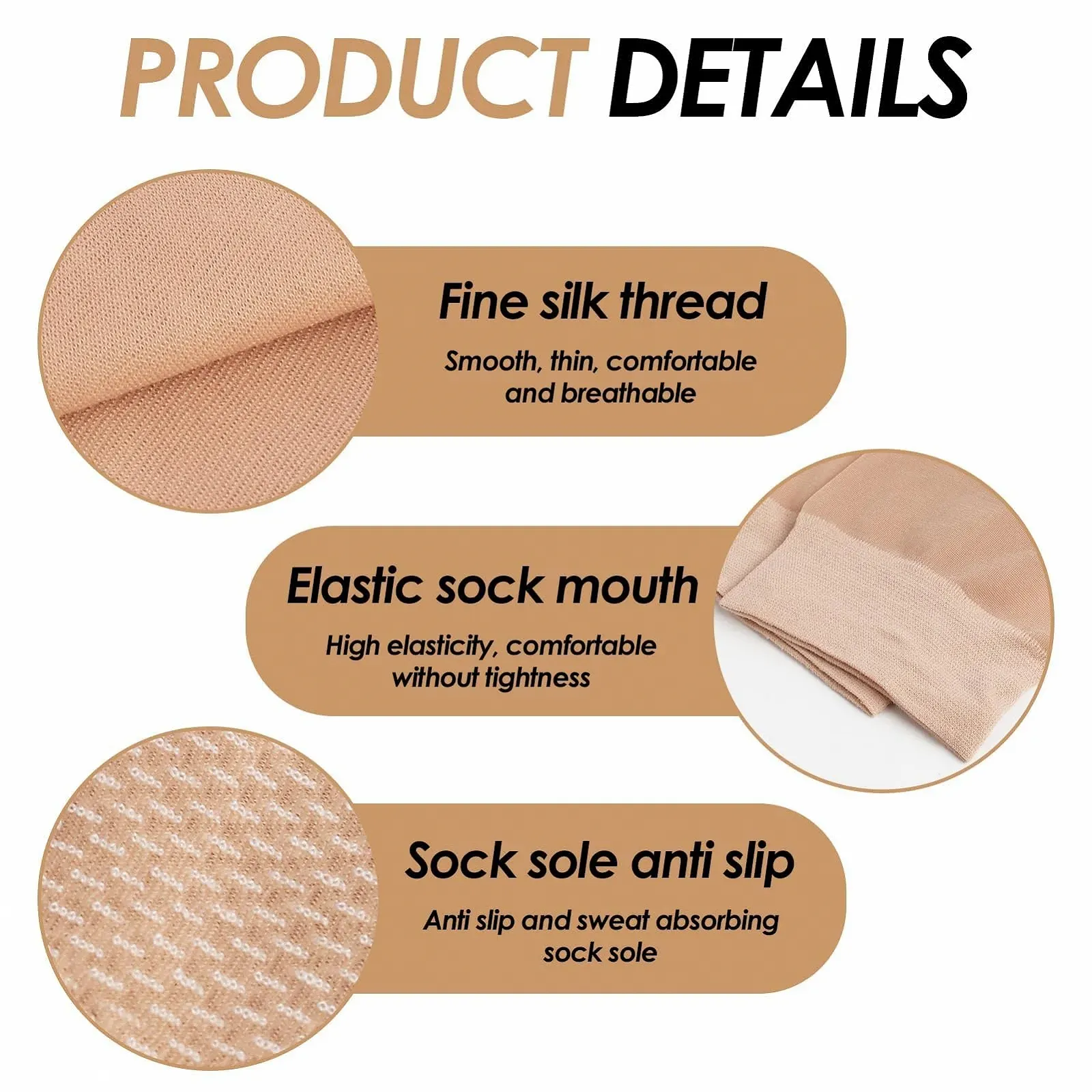 Жіночі нейлонові панчохи, 12 пар, Тонкі, фото №6