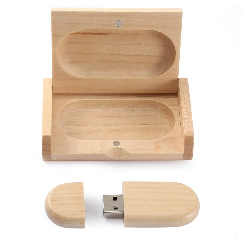 USB-накопичувач Wooden 16GB USB 2.0 Oval Wood, фото №1