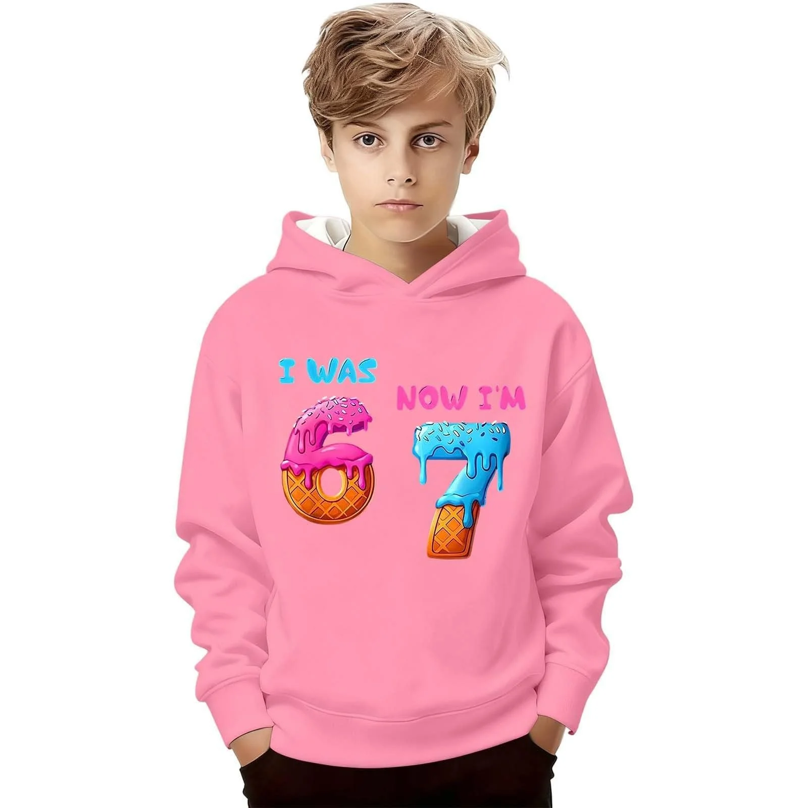 Худи Подростковый Девочки Толстовка с капюшоном для мальчиков Свитшот Мальчики Пуловер Худи И Толстовка Мягкий Дышащий Удобный Спортивная одежда Мода Повседневный Флис Теплая Куртка Лонгслив Толстовка, фото №4