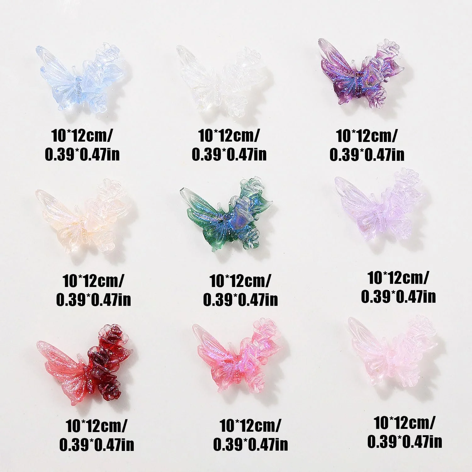 3D Підвіски у вигляді метеликів, 100 шт., фото №2