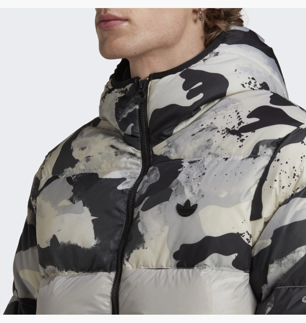 Пуховик Adidas Down Regen Camo Hooded Puffer Grey L, фото №3