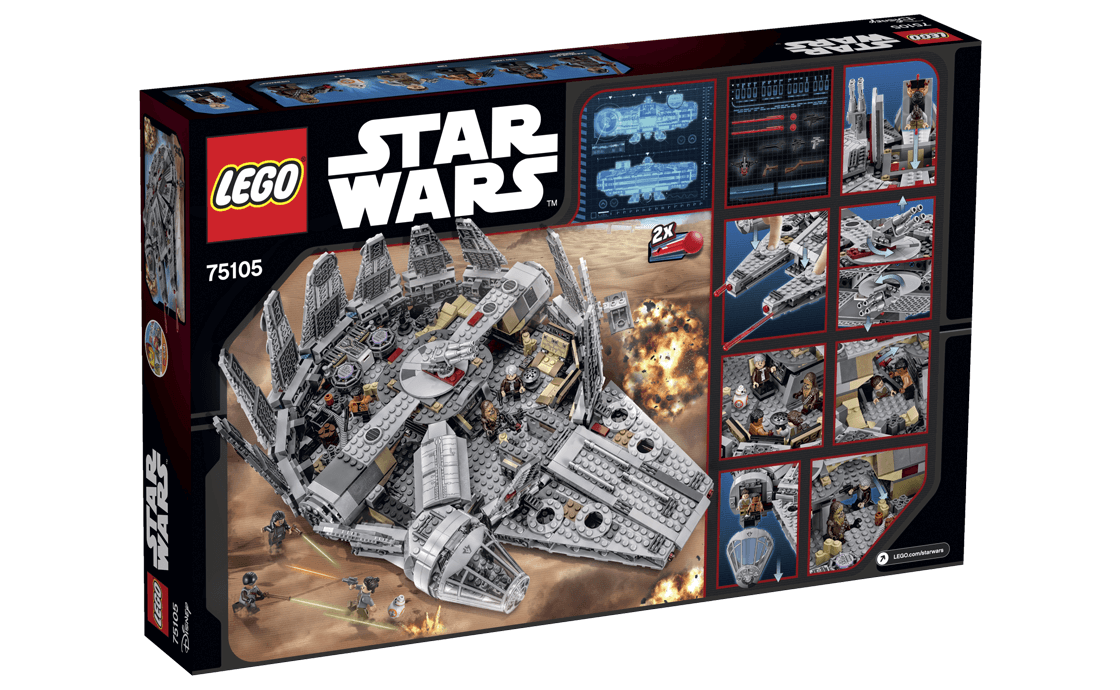 Конструктор LEGO Сокол Тысячелетия 1330 деталей 75105, фото №7