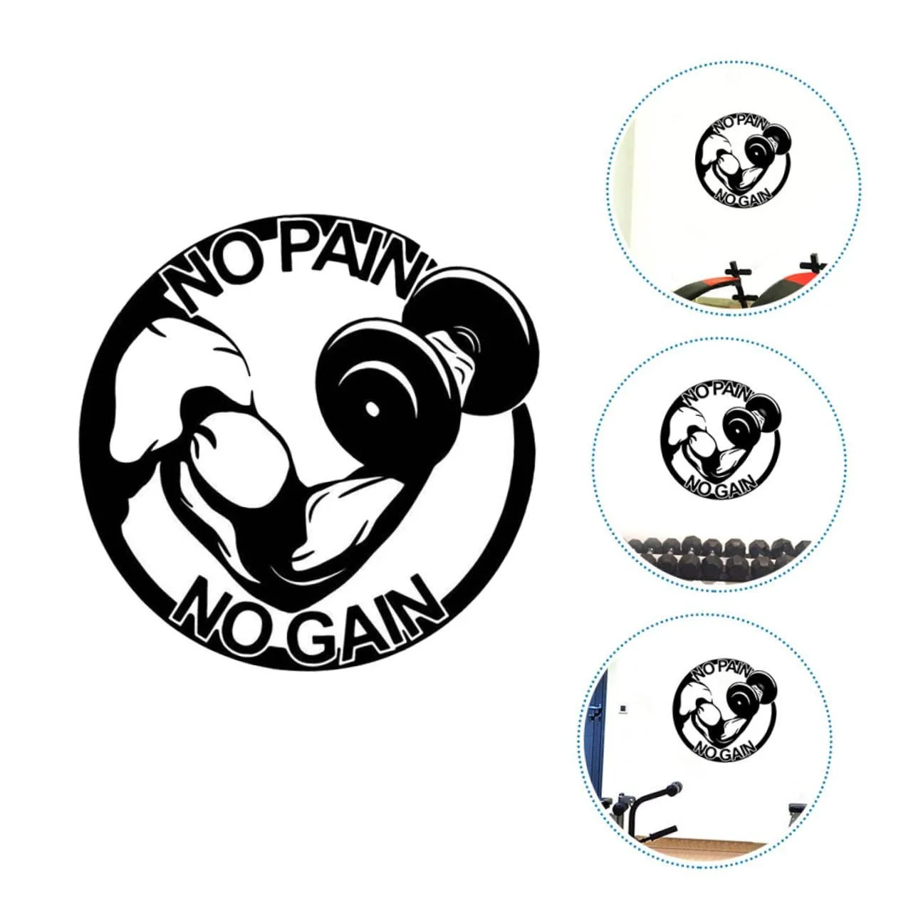 Наклейка на стіну Lurrose Fitness Dumbbells Гантелі, фото №5